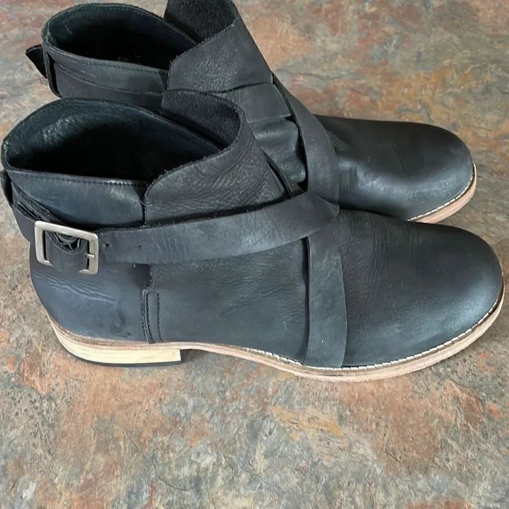 Free People Las Palmas Black Ankle Boots Sz 39